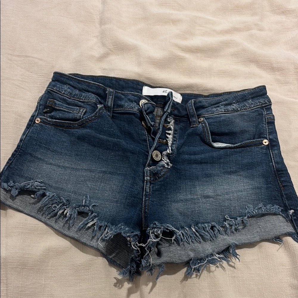 KanCan Blue Jean Shorts Distressed Frayed Hem